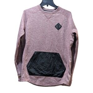 Burton Dryride Mens Sweatshirt Crew Neck Pullover Size S Burgundy Heather Pocket